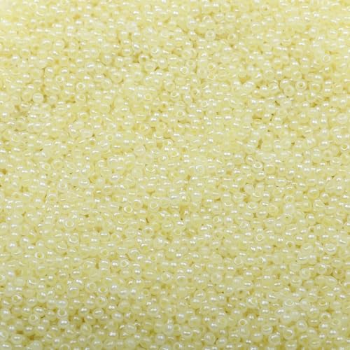 2 mm Schmuckherstellung DIY Rocailles Perlen Creme Farbe glänzende blasse Glasperlen undurchsichtige Rocailles Perlen 10 g 1300 Stück-GSB-C-5-10 g 1300 Stück 2 mm Schmuckherstellung DIY Rocailles Perlen Creme Farbe glänzende blasse Glasperlen undurchsichtige Rocailles Perlen 10 g 1300 Stück-GSB-C-5-10 g 1300 Stück von QPFNEI