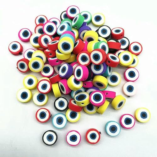 30/60 Stück 10 mm herzförmige Perlen, Polymer-Tonperlen, Abstandshalter, lose Perlen zur Schmuckherstellung, DIY, handgefertigtes Armbandzubehör, 16–120 Stück von QPFNEI