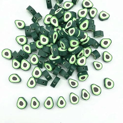 30/60 Stück 10 mm herzförmige Perlen, Polymer-Tonperlen, Abstandshalter, lose Perlen zur Schmuckherstellung, DIY, handgefertigtes Armbandzubehör, 53–120 Stück von QPFNEI