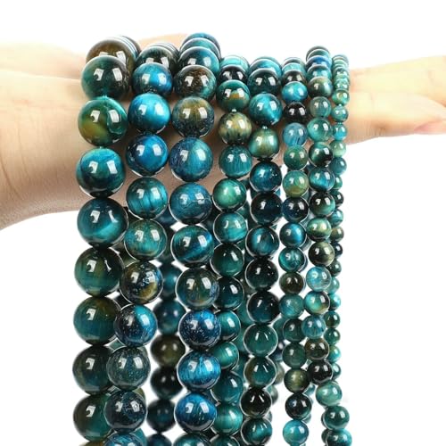 4/6/8/10 mm Natursteinperlen, Lava, Tigerauge, Amazonit, Türkis, Perlen zur Schmuckherstellung, DIY, Jaspis, Achat, Armbandzubehör – Blaues Tigerauge AB – 4,0 mm, 90–92 Stück 4/6/8/10 mm Natursteinperlen, Lava, Tigerauge, Amazonit, Türkis, Perlen zur Schmuckherstellung, DIY, Jaspis, Achat, Armbandzubehör – Blaues Tigerauge AB – 4,0 mm, 90–92 Stück von QPFNEI