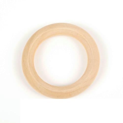 4–50 mm, 1–1000 Stück, natürliche Holzperlen, rund, Abstandshalter, Holzperlen, Bleikugeln, Charms, DIY zur Schmuckherstellung, handgefertigtes Zubehör, 55 mm, 10 Stück von QPFNEI