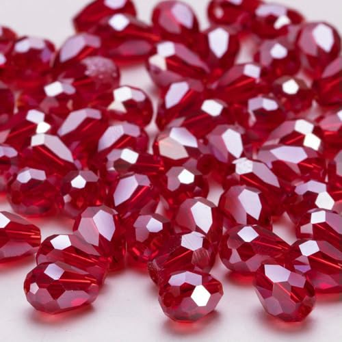 6 x 8 mm, facettierte Glasperlen in Tropfenform, AB-Farbe, Wassertropfen-Kristallperlen, lose Abstandsperlen zur Schmuckherstellung, DIY-Armband-ZKSD001-004-6 x 8 mm, 65–70 Stück 6 x 8 mm, facettierte Glasperlen in Tropfenform, AB-Farbe, Wassertropfen-Kristallperlen, lose Abstandsperlen zur Schmuckherstellung, DIY-Armband-ZKSD001-004-6 x 8 mm, 65–70 Stück von QPFNEI