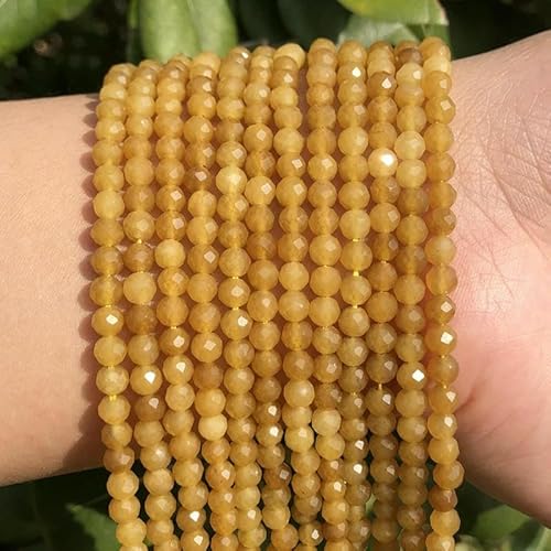 A+ Natürliche Rubinsteinperlen, facettiert, kleine rote Kristallperlen, runde lose Perlen für die Herstellung von DIY-Schmuck, Armbandperlen, Zubehör, Topas, 3,0 mm, ca. 110 Stück A+ Natürliche Rubinsteinperlen, facettiert, kleine rote Kristallperlen, runde lose Perlen für die Herstellung von DIY-Schmuck, Armbandperlen, Zubehör, Topas, 3,0 mm, ca. 110 Stück von QPFNEI