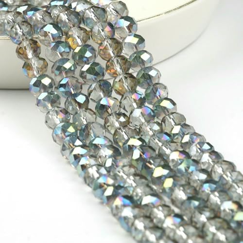AB Klare Rondelle Österreichische Kristallperle Facettierte Tschechische Glasperlen Lose Abstandsperlen Für Die Schmuckherstellung DIY Armbandzubehör-Style19-4,0mm Ca. 135 Stück AB Klare Rondelle Österreichische Kristallperle Facettierte Tschechische Glasperlen Lose Abstandsperlen Für Die Schmuckherstellung DIY Armbandzubehör-Style19-4,0mm Ca. 135 Stück von QPFNEI