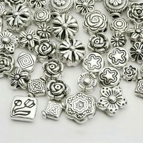 Gemischte tibetische Antik-Silberfarbene Hohlkugel-Lose-Röhrchen-Metallperlen-Abstandshalterperlen für die Schmuckherstellung DIY-Armband Nekclace-07 Gemischte tibetische Antik-Silberfarbene Hohlkugel-Lose-Röhrchen-Metallperlen-Abstandshalterperlen für die Schmuckherstellung DIY-Armband Nekclace-07 von QPFNEI