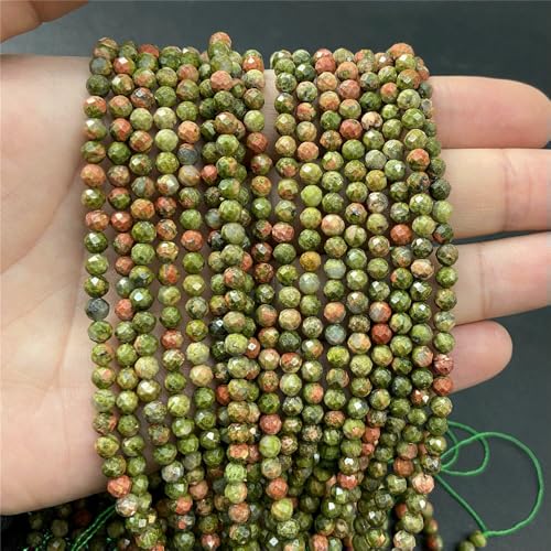Großhandel 2 mm 3,0 mm Naturstein-Quarzperlen, rund, Quarz, Mondstein, Malachit, Amazonit, lose Perlen zur Schmuckherstellung, Armband-Unakit-4,0 mm, ca. 90 Stück Großhandel 2 mm 3,0 mm Naturstein-Quarzperlen, rund, Quarz, Mondstein, Malachit, Amazonit, lose Perlen zur Schmuckherstellung, Armband-Unakit-4,0 mm, ca. 90 Stück von QPFNEI
