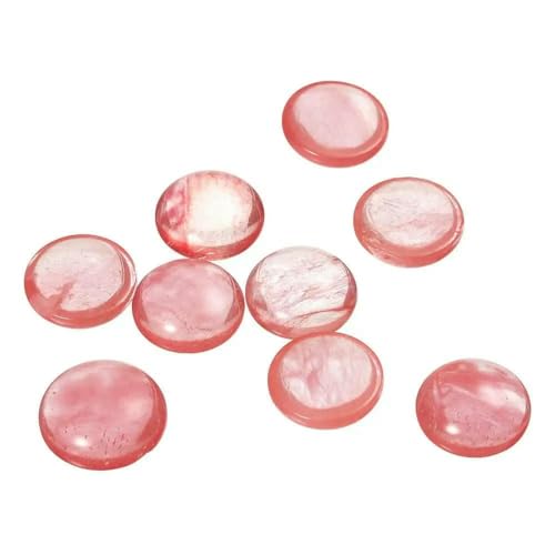 Lila Amethyste Naturstein-Cabochon-Perlen, rund, Onyx-Cabochons, lose Perlen, Cabochon-Cameo, DIY-Ringe, Halsketten-Wassermelonenrot-4,0 mm x 10 Stück von QPFNEI