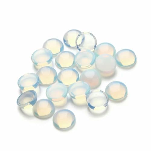 Lila Amethyste Naturstein Cabochon Perlen rund Onyx Cabochons lose Perlen Cabochon Cameo DIY Ringe Halskette-Opal-10mm x 10St von QPFNEI