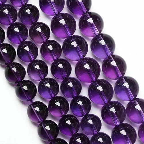 Natürliche hellblaue Perlen in 5A-Qualität, blaue Crackle-Kristallperlen, lose Perlen zur Schmuckherstellung, Armbänder, Damen-Halsketten, 4–12 mm, 7A Amethyste, 10 mm, 36 bis 38 Stück von QPFNEI