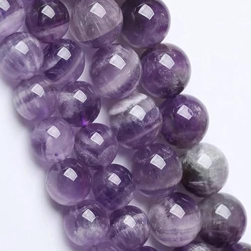 Natürliche hellblaue Perlen in 5A-Qualität, blaue Crackle-Kristallperlen, lose Perlen zur Schmuckherstellung, Armbänder, Damenhalsketten, 4–12 mm, Traum-Amethyste, 10 mm, 36 bis 38 Stüc von QPFNEI