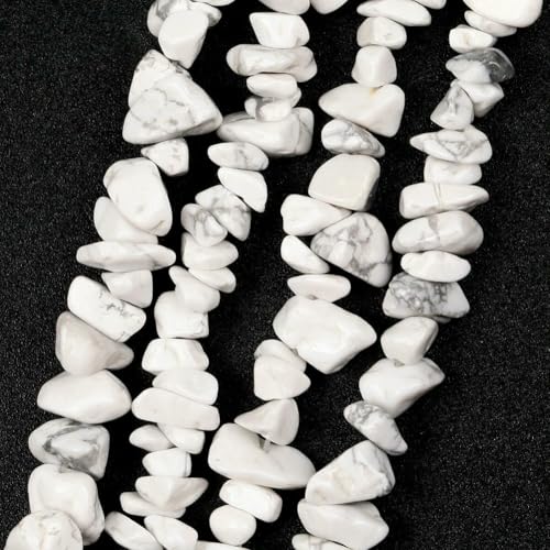 Unregelmäßige Freeform-Chip-Kiesperlen, Naturstein, Amethyste, Tigerauge-Perlen zur Schmuckherstellung, 3–5–8–12 mm, DIY-Halskette, 40,6 cm, Howlith, 5–8 mm, 40,6 cm Unregelmäßige Freeform-Chip-Kiesperlen, Naturstein, Amethyste, Tigerauge-Perlen zur Schmuckherstellung, 3–5–8–12 mm, DIY-Halskette, 40,6 cm, Howlith, 5–8 mm, 40,6 cm von QPFNEI