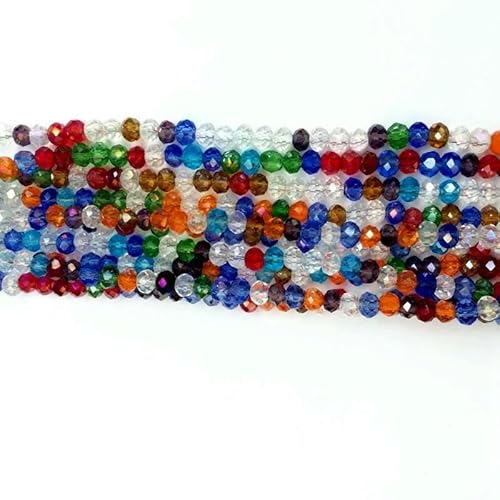 Wählen Sie Größe 2/3/4/6/8 mm, tschechische lose Rondell-Kristallperlen für die Schmuckherstellung, DIY-Handarbeiten, AB-Farben, Abstandshalter, facettierte Glasperlen, 11–3,0 mm, ca. 145 Stück Wählen Sie Größe 2/3/4/6/8 mm, tschechische lose Rondell-Kristallperlen für die Schmuckherstellung, DIY-Handarbeiten, AB-Farben, Abstandshalter, facettierte Glasperlen, 11–3,0 mm, ca. 145 Stück von QPFNEI