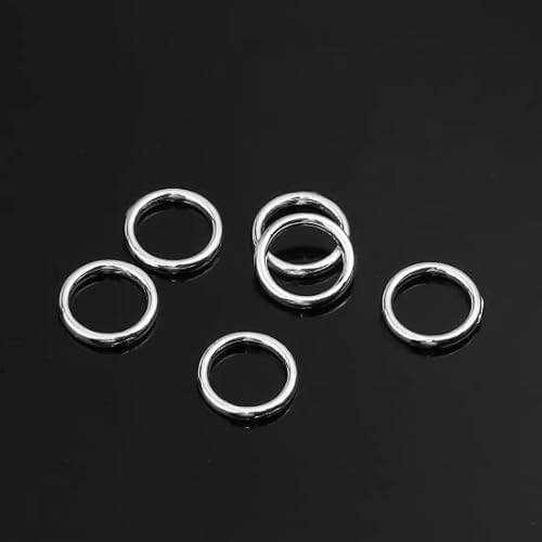 200 x Runde versilberte 10 mm gelötet geschlossene Metall-Binderinge für Schmuck Bastelarbeiten von QPSupplies