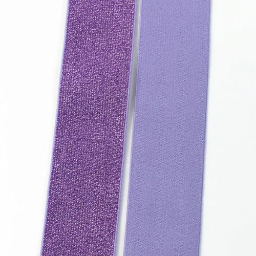 QQLADY 5 Meter 25–50 mm farbiges Seiden-Gummiband, Polyester-Gurtband, Gürtelband, DIY-Kleidersäcke, Nähzubehör von QQLADY