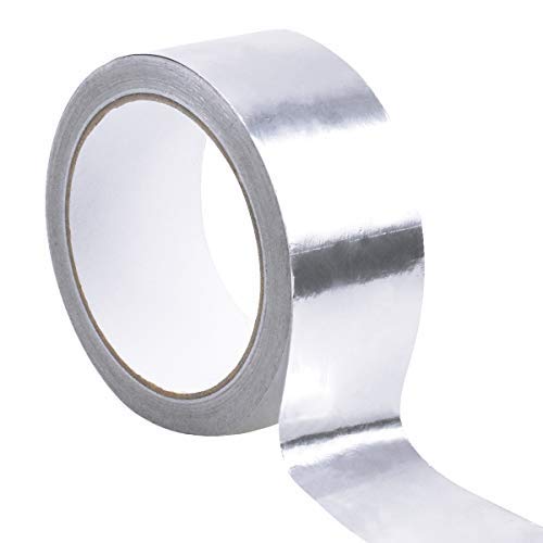 Büro-Klebeband aus Aluminiumfolie, silbernes Klebeband, Folienbandrolle, strapazierfähiges Gaffer-Tape, Metallrolle for Reparaturen, Wartung, Kanäle, Abdichtungsarbeiten, Basteln, 1 x Rolle Klebeband von QQYDZSW