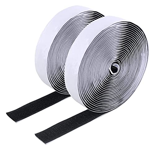 DIY Tools Zubehör 2 Stück 5 m selbstklebendes Klebeband Klettband Rolle 20 mm breit für DIY kleine Fotorahmen Fliegengitter Vorhang Teppich Stoff von QQYDZSW