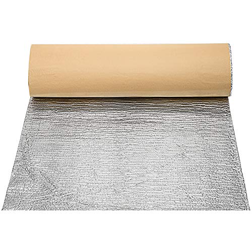 QQYDZSW Klebeband, Dampfsperre und wasserdichte Wärmedämmung, Aluminiumfolienmembran 1 x 20 m for Wände, Böden, Dächer, Zuhause(Reflective Foil 1m X 12m) von QQYDZSW