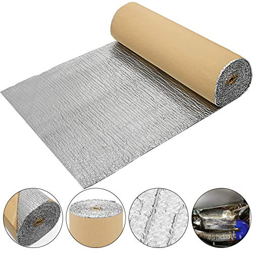 QQYDZSW Klebeband, Dampfsperre und wasserdichte Wärmedämmung, Aluminiumfolienmembran 1 x 20 m for Wände, Böden, Dächer, Zuhause(Reflective Foil 1m X 26m) von QQYDZSW