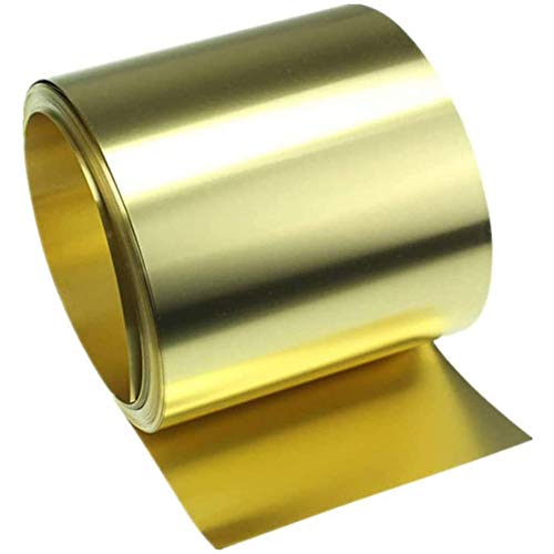 QQYDZSW Klebeband-Kupferblech H62 Messingblech Metallblech Kupferrollenplatte DIY Handwerk Metallbearbeitung Dicke 0,8 mm/1 mm/1,5 mm, 100 mm * 300 mm * 0,8 mm(100mm*300mm*1.5mm) von QQYDZSW