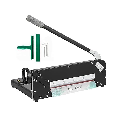 Manueller Papierschneider, Hochleistungs-Guillotine-Schneidemaschine, 12" breiter Papierschneider, Stanzmaschinen für 300 Blatt, mit Klemmverriegelung, Verwendung für das Homeoffice, Labor und Gewer von QRTERTYG