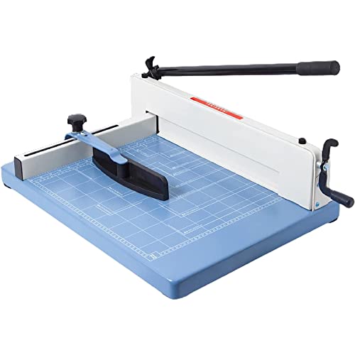 Papierschneider, Papierschneider Heavy Duty, A4 Guillotine-Trimmer mit Sicherheitsschutz, transparente Schneidführungsgitter, Metallbasis, Papierschnittstärke 0,5–45 mm für Fabrik, Schule, Bürozubeh von QRTERTYG