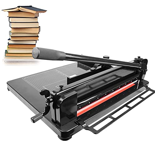 Papierschneider, robuster Papierschneider, A3-Guillotine-Papierschneider mit Sicherheitsklingenverriegelung und durchscheinender Sicherheitsabdeckung, handgekurbeltes Papier, schneidet 400 Blatt für von QRTERTYG