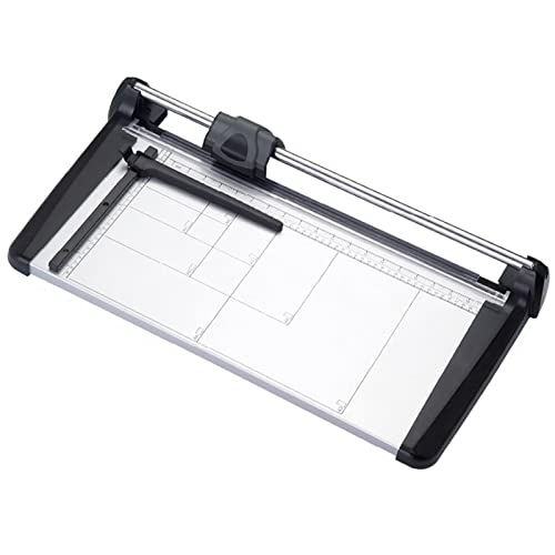 Papierschneider Hochleistungs-Rotationspapierschneider, A4/A3/A2 kommerzieller manueller Präzisions-Papierschneider, 15 Blatt Kapazität, Doppelführungsschiene, für Fotopapier, Filme, Büropapier, PVC von QRTERTYG