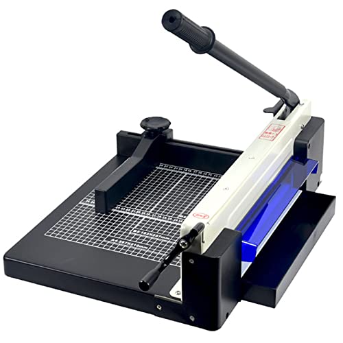 Papierschneider Industrieller Papierschneider A4 Hochleistungs-Papierschneider Papierschneider Heavy Duty 400 Blatt Papier-Guillotine mit klaren Schneideführungsrastern für Büros, Schulen und Drucke von QRTERTYG