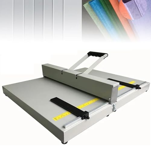 QRTERTYG 350 mm Rillmaschine für Papier, manuelle Rillmaschine für Papierordner mit Positionierungslineal, Rillwerkzeug für Grußkarten, Broschüren, Fotopapier von QRTERTYG