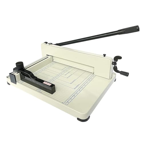 QRTERTYG Hochleistungs-Guillotine-Papierschneider, manueller Papierschneider, Papierstärke 0,1–36 mm, mit Gitterlinien, verlängertem Griff, für das Fabrikschulbüro von QRTERTYG