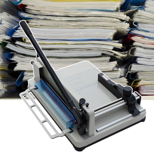 QRTERTYG Papierschneider, Papierschneider, Hochleistungs-Papierschneidemaschine für Karton, Papierschneider zum Schneiden von 400 Blatt von QRTERTYG