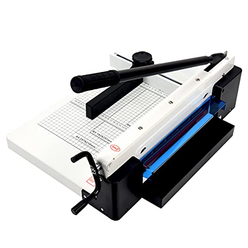 QRTERTYG Papierschneider Papierschneider Heavy Duty, Guillotine-Papierschneider mit Infrarot-Positionierung, 1,5-Zoll-Stapelschnitt, 12-Zoll-Schnittlänge, Metallbasis, für Fabrik, Schule, Büro von QRTERTYG