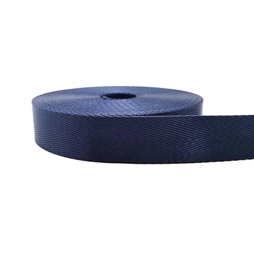 QSCTYG 2 Yards 1"(25mm) Riemen Nylon-Gurtband Fischgrätenmuster Rucksack-Umreifung Nähen Tasche Gürtel Zubehör(Blue) von QSCTYG