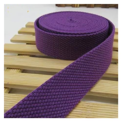 QSCTYG 38mm 5Meter Canvas Gurtband Gürteltasche Gurtband Baumwolle Gurtband Nylon Gurtband DIY Rucksackgurt Nähen Tasche Gürtel Hundezubehör(Deep Purple) von QSCTYG