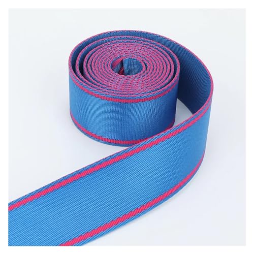 QSCTYG 4 m 38 mm Polyester-Baumwoll-Gurtband, Gepäck, Rucksackgurt, Band, DIY-Taschenband, Bekleidungsdekoration, Spitze, Nähen, Schrägband(BluePurple) von QSCTYG