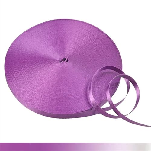 QSCTYG 45 Meter 10 mm buntes Nylon-Gurtband, Schrägband for handgefertigte Arbeitskarten, Gurt, Kleidung, Nähzubehör(Darkpurple) von QSCTYG