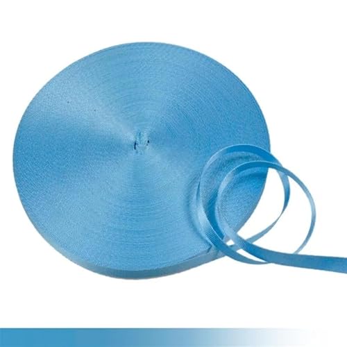 QSCTYG 45 Meter 10 mm buntes Nylon-Gurtband, Schrägband for handgefertigte Arbeitskarten, Gurt, Kleidung, Nähzubehör(LightBlue) von QSCTYG