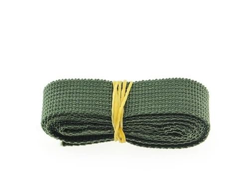 QSCTYG 5 Meter 25 mm Canvas-Band, Gürteltasche, Baumwoll-Gurtband, Polyester/Baumwoll-Gurtband, Rucksack-Umreifung, Nähen, Tasche, Gürtel, Zubehör(Green 5M) von QSCTYG