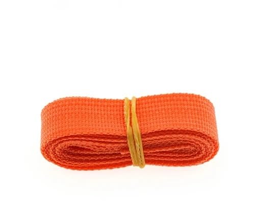 QSCTYG 5 Meter 25 mm Canvas-Band, Gürteltasche, Baumwoll-Gurtband, Polyester/Baumwoll-Gurtband, Rucksack-Umreifung, Nähen, Tasche, Gürtel, Zubehör(Orange 5M) von QSCTYG