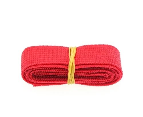 QSCTYG 5 Meter 25 mm Canvas-Band, Gürteltasche, Baumwoll-Gurtband, Polyester/Baumwoll-Gurtband, Rucksack-Umreifung, Nähen, Tasche, Gürtel, Zubehör(Red 5M) von QSCTYG