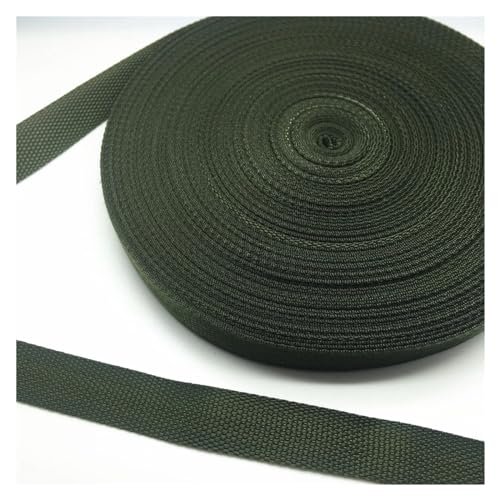 QSCTYG 5 Yards 20 mm breites Gurtband, Nylon-Gurtband, Rucksack-Umreifung, Sicherheitsgurt, DIY, Haustier-Seil, Nähen, Basteln(Green) von QSCTYG