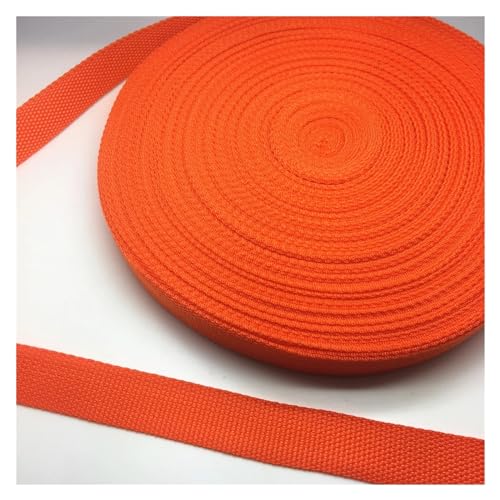 QSCTYG 5 Yards 20 mm breites Gurtband, Nylon-Gurtband, Rucksack-Umreifung, Sicherheitsgurt, DIY, Haustier-Seil, Nähen, Basteln(Orange) von QSCTYG