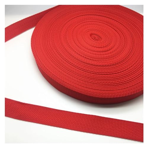 QSCTYG 5 Yards 20 mm breites Gurtband, Nylon-Gurtband, Rucksack-Umreifung, Sicherheitsgurt, DIY, Haustier-Seil, Nähen, Basteln(Red) von QSCTYG