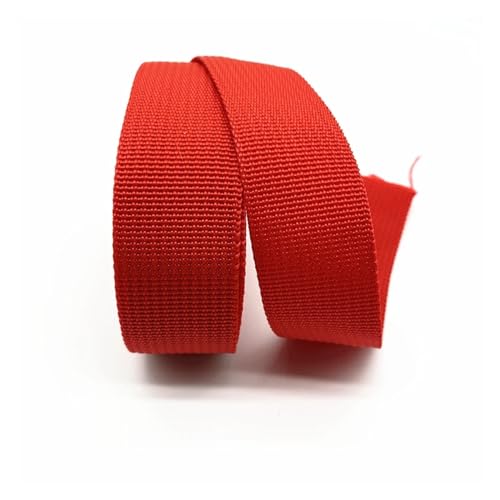 QSCTYG 5 Yards 30 mm Canvas-Band, Gürteltaschen-Gurtband, Nylon-Gurtband, Haustier-Gurtband, Rucksack-Umreifung, Nähen, Tasche, Gürtel, Zubehör(Red) von QSCTYG