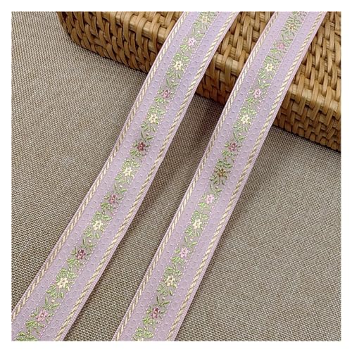 QSCTYG 5Yards 25-35MM Schöne Glänzende Kleine Blume Bestickt Jacquard Band Gurtband Spitze for DIY Haar Ornamente Haustier Halsband Zubehör(05 25MM) von QSCTYG