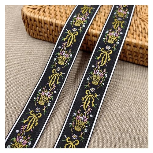 QSCTYG 5Yards 25-35MM Schöne Glänzende Kleine Blume Bestickt Jacquard Band Gurtband Spitze for DIY Haar Ornamente Haustier Halsband Zubehör(13 30MM) von QSCTYG