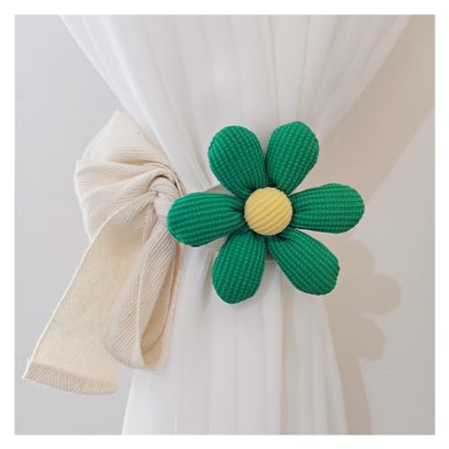 QSCTYG Blume Form Raffhalter Fenster Vorhang Schnalle Clip Kinderzimmer Hängen Vorhang Halter Raffhalter Vorhang Zubehör Wohnkultur(Green) von QSCTYG