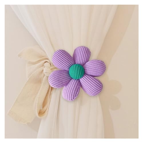 QSCTYG Blume Form Raffhalter Fenster Vorhang Schnalle Clip Kinderzimmer Hängen Vorhang Halter Raffhalter Vorhang Zubehör Wohnkultur(Purple) von QSCTYG