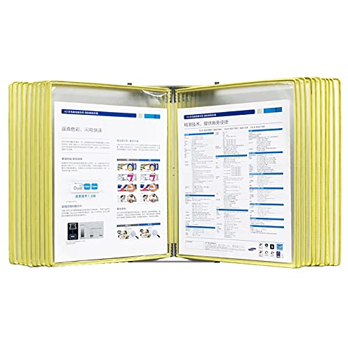 Sichttafelsystem Wand Sichttafeln A4, Fächermappe 20 Gelb Tafeln (Color : Yellow-A4 Letter) von QSJY