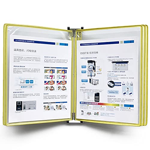 QSJY Sichttafelsystem Wand Sichttafeln A4, Fächermappe 5 Grün Tafeln (Color : Yellow-A4 Letter) von QSJY